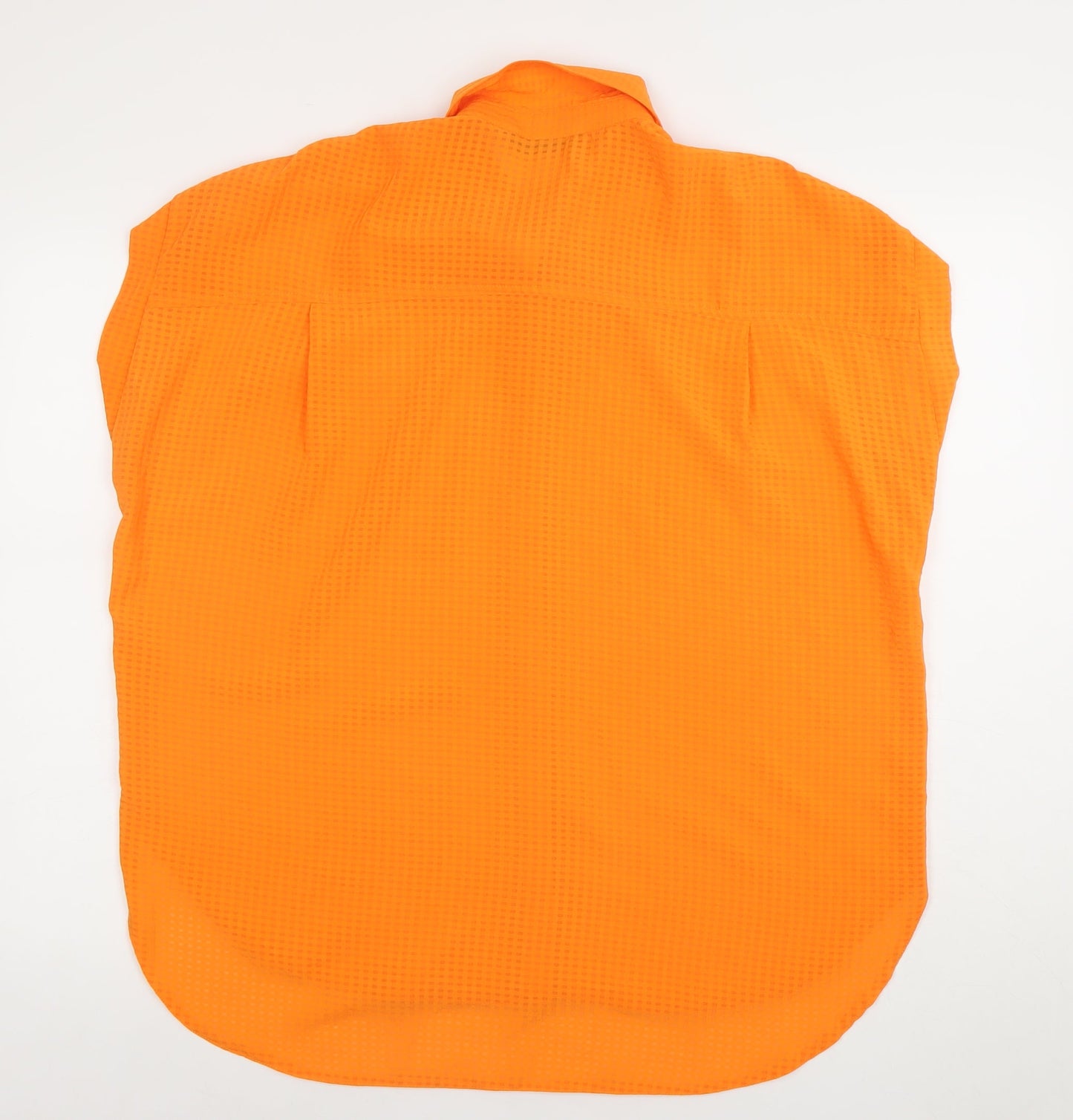 Womens UK Size 12 Dunnes Orange Basic Button-Up