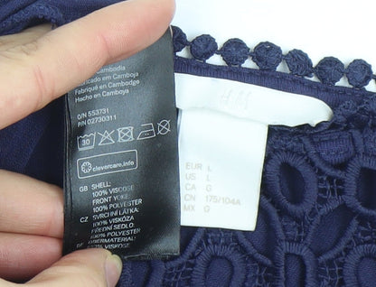 Womens UK Size L H&M Blue Camisole Blouse