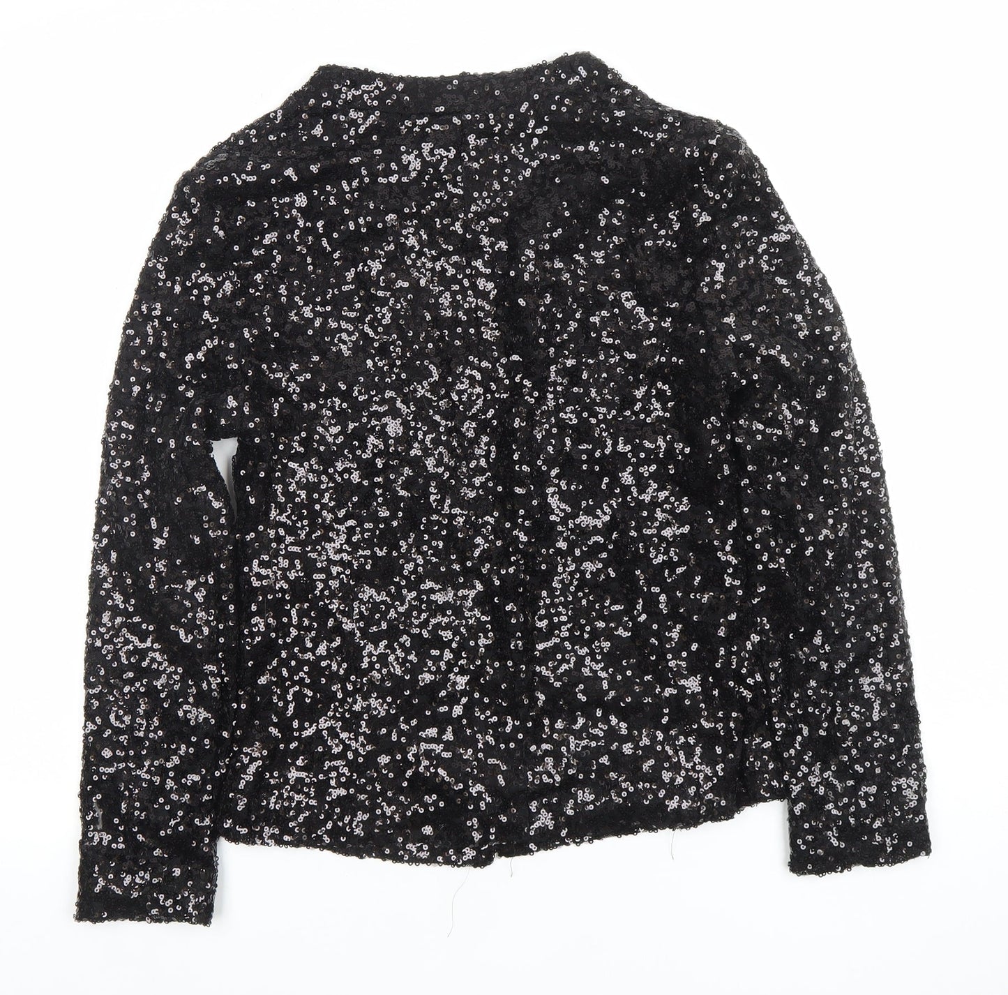 New Look Women's Black Sequin Blazer Size 10 Party Jacket