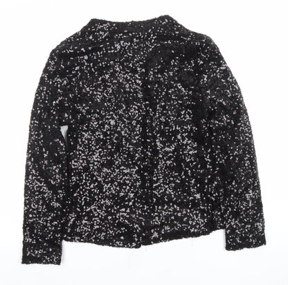 New Look Women's Black Sequin Blazer Size 10 Party Jacket