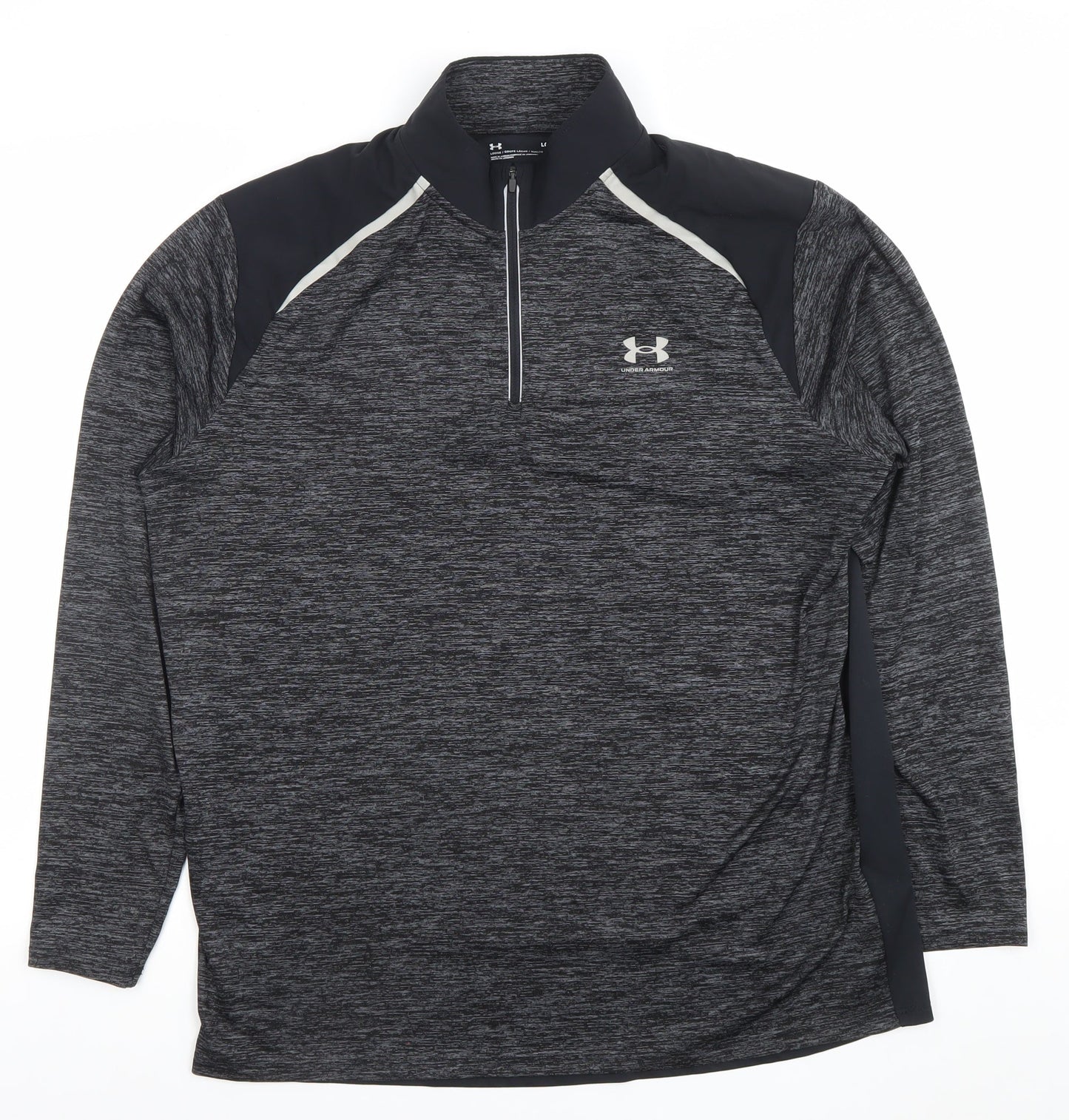 Under Armour Women’s Black Long Sleeve 1/4 Zip Running Top L Loose Fit