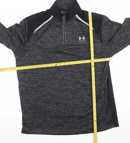 Under Armour Women’s Black Long Sleeve 1/4 Zip Running Top L Loose Fit