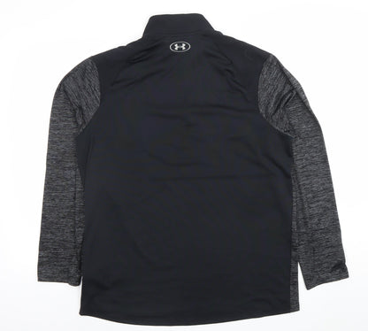 Under Armour Women’s Black Long Sleeve 1/4 Zip Running Top L Loose Fit