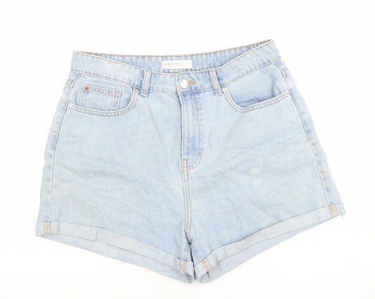 Denim Co Women’s Light Blue High Waist Cotton Boyfriend Denim Shorts Size 14