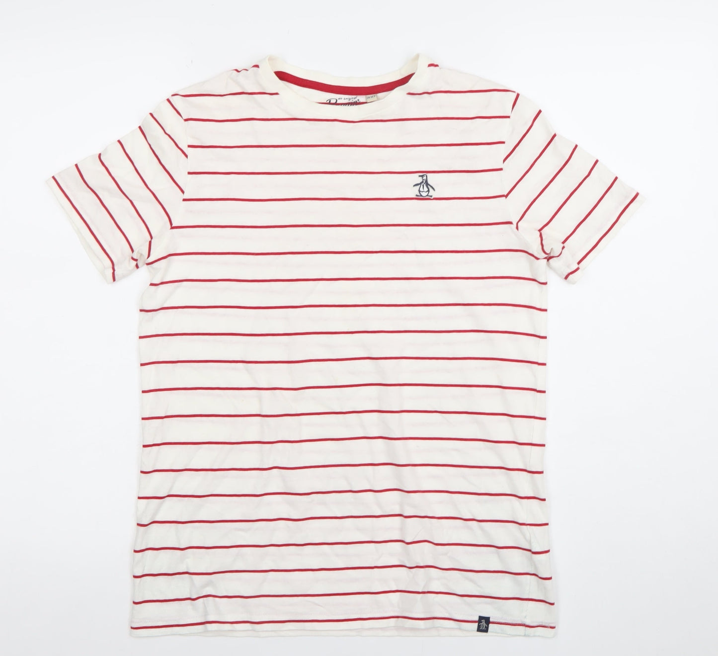 Boys UK Size 14-15 Years Penguin White Basic T-Shirt