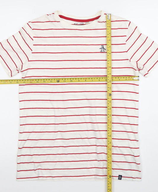 Boys UK Size 14-15 Years Penguin White Basic T-Shirt