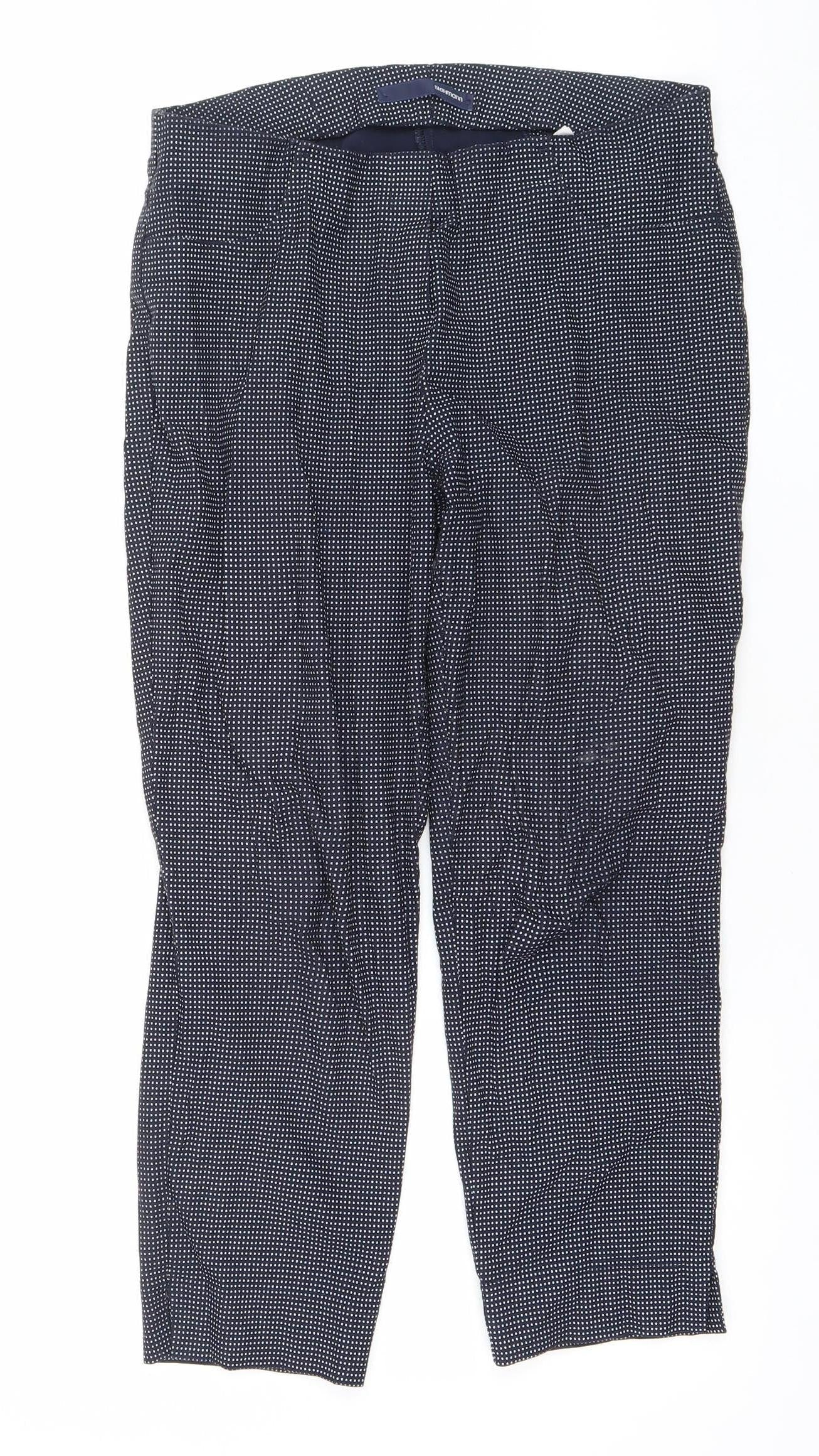Womens UK Size 12 Stehmann Slim Fit Casual Workwear Travel Blue Trousers