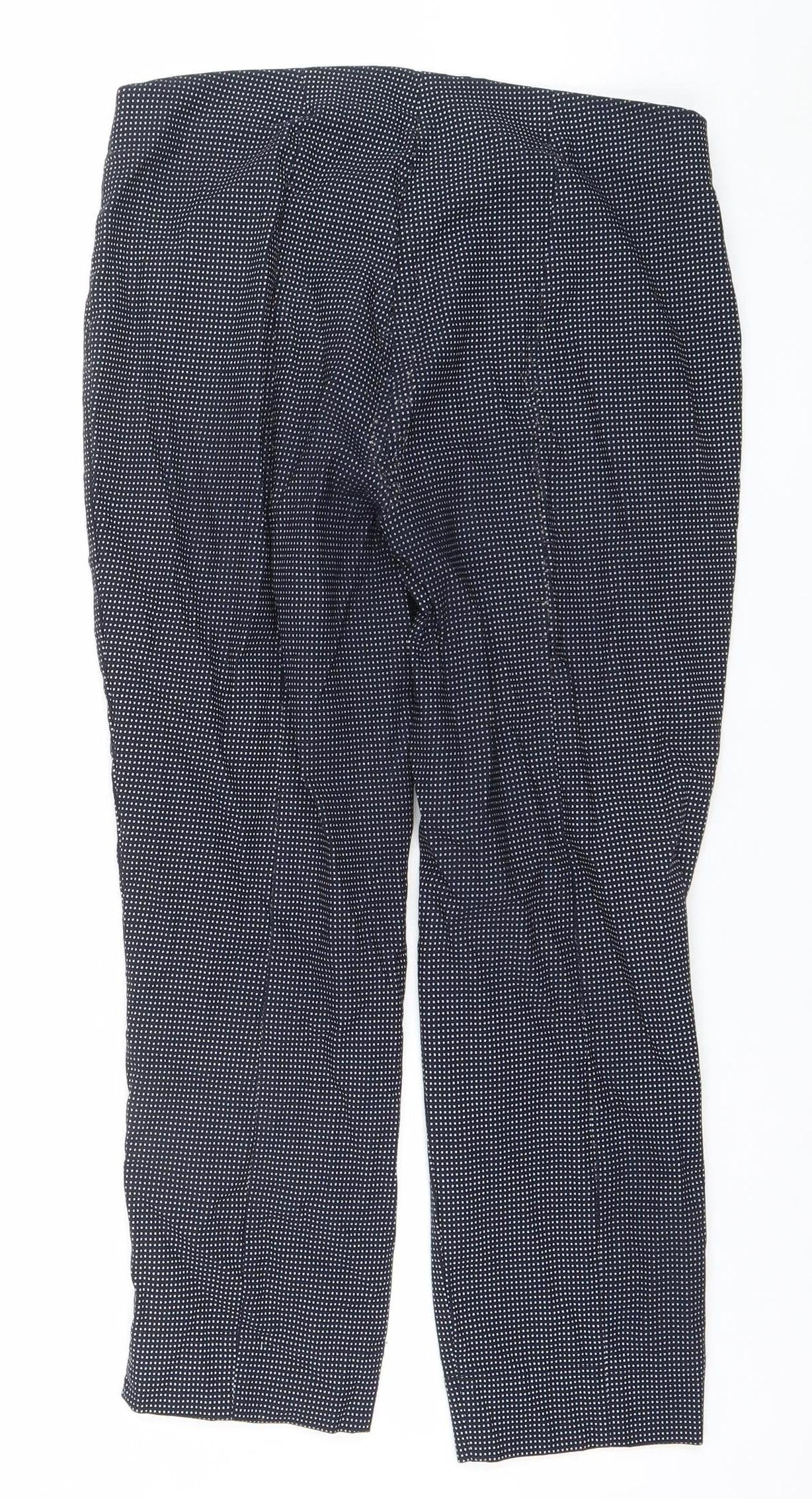 Womens UK Size 12 Stehmann Slim Fit Casual Workwear Travel Blue Trousers