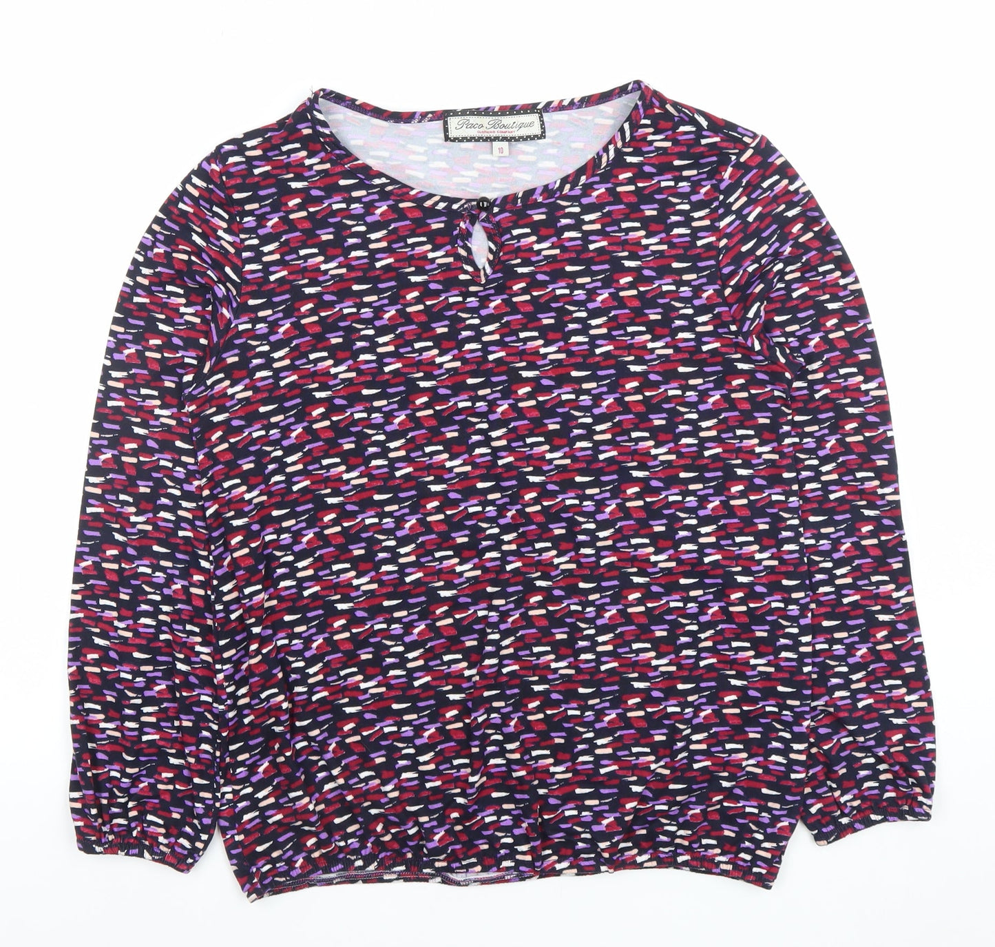 Womens UK Size 10 Grace Boutique Multicoloured Basic Blouse