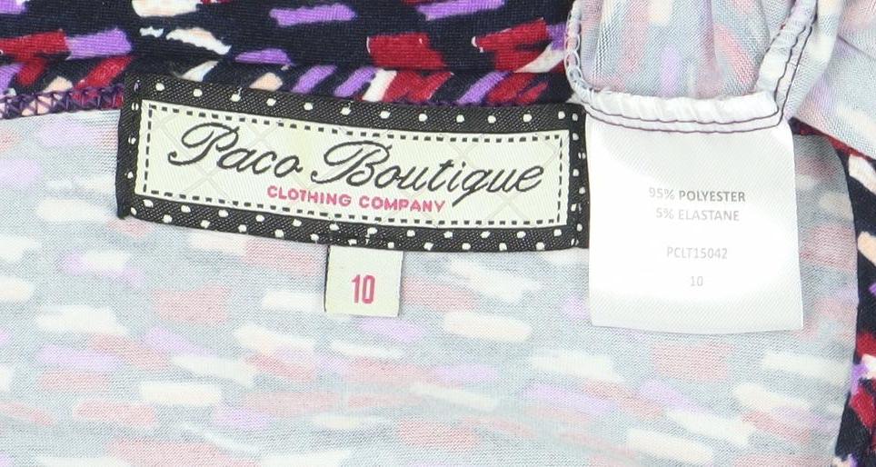 Womens UK Size 10 Grace Boutique Multicoloured Basic Blouse