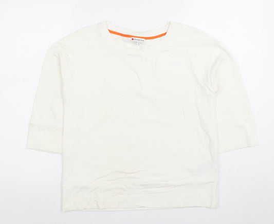 Womens UK Size 10 Street One Ivory Basic T-Shirt