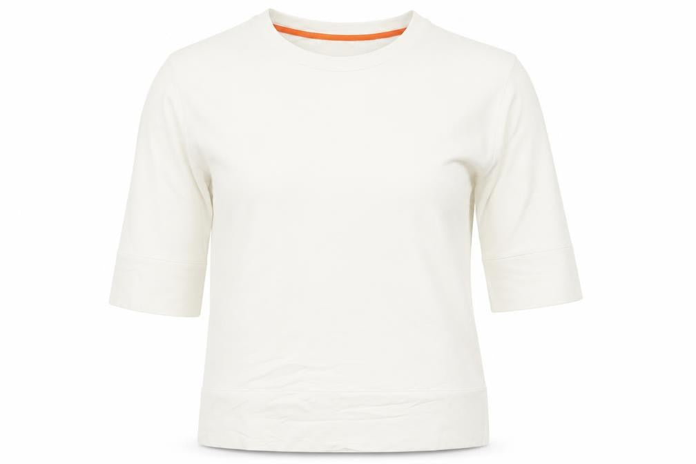 Womens UK Size 10 Street One Ivory Basic T-Shirt