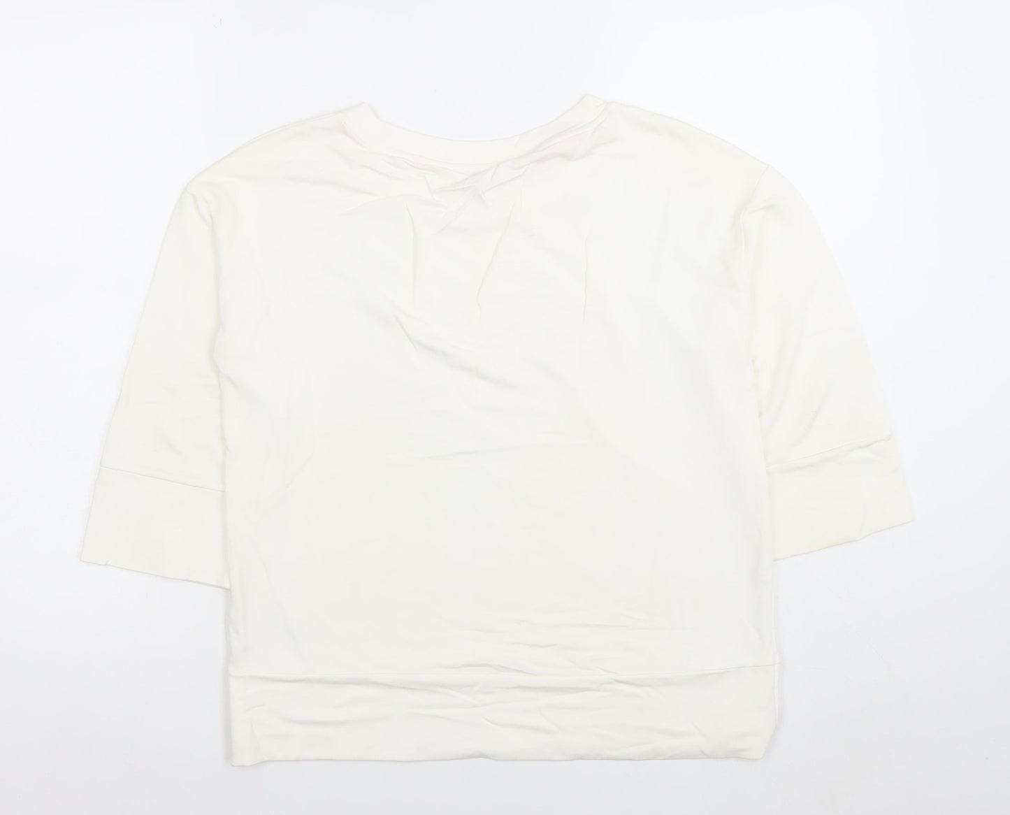 Womens UK Size 10 Street One Ivory Basic T-Shirt