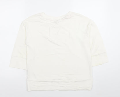 Womens UK Size 10 Street One Ivory Basic T-Shirt