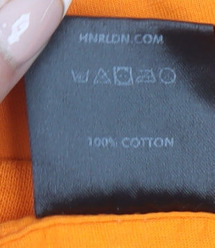 Unisex Adults UK Size M HNR LDN Orange Basic T-Shirt