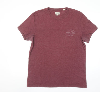Mens UK Size M Jack Wills Red  T-Shirt