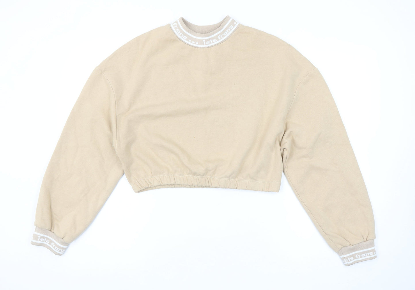 Womens UK Size M Urban Outfitters Beige Pullover Sweatshirt