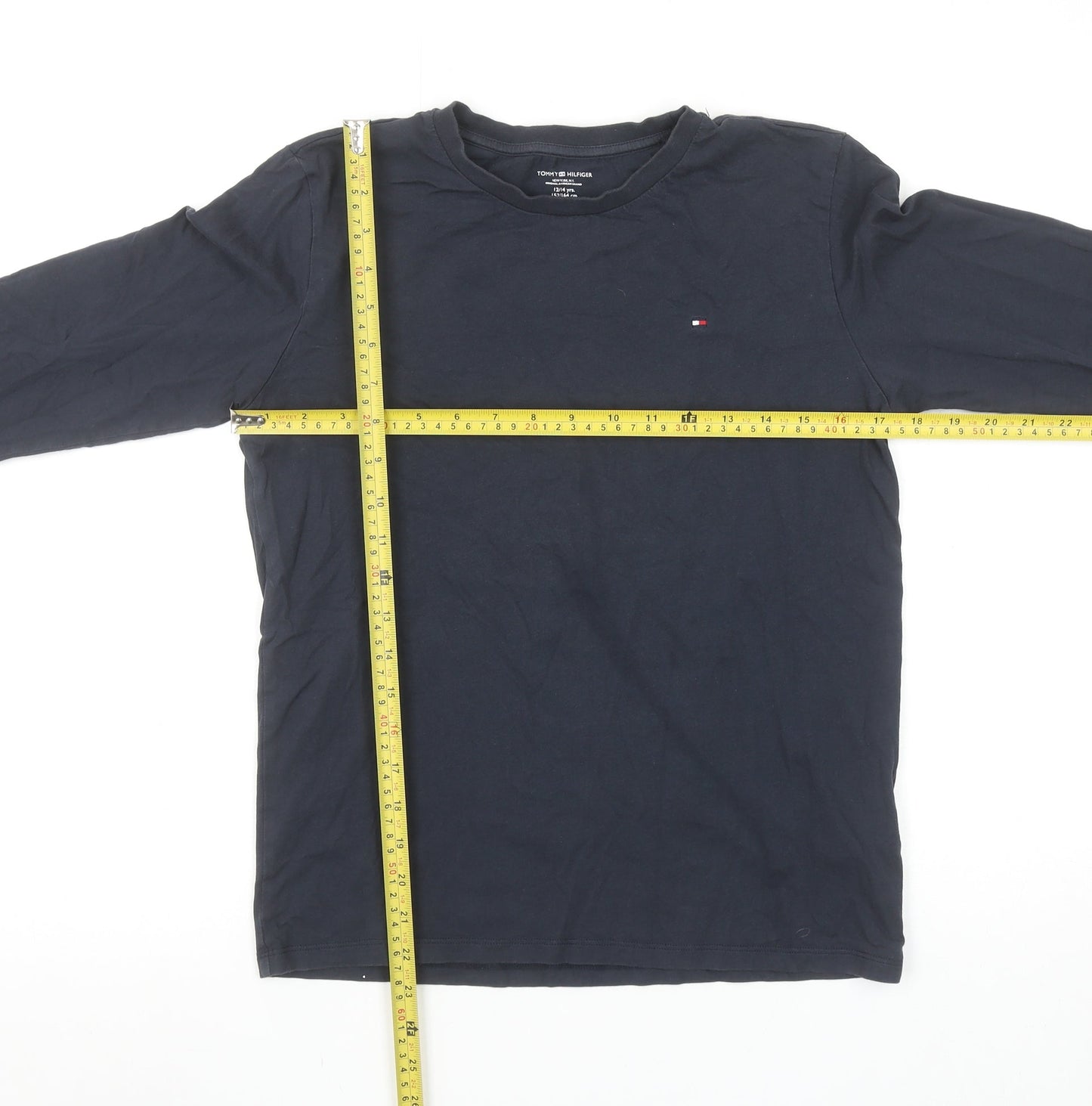 Boys UK Size 12-14 Years Tommy Hilfiger Blue Basic T-Shirt
