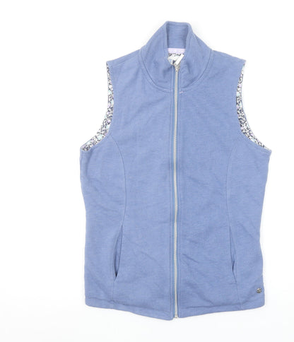 Womens UK Size 12 Maine New England Blue Vest Sweatshirt