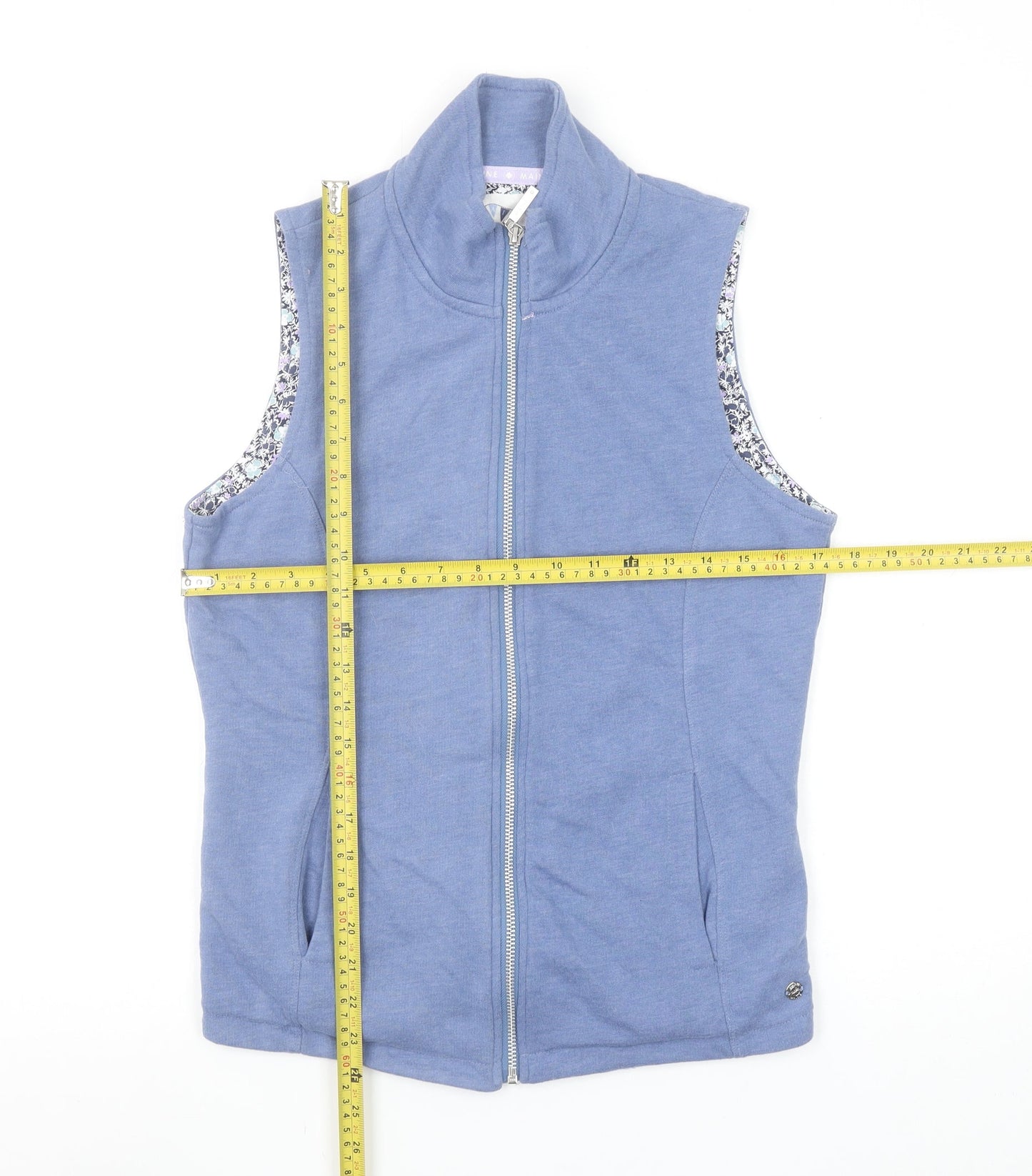 Womens UK Size 12 Maine New England Blue Vest Sweatshirt