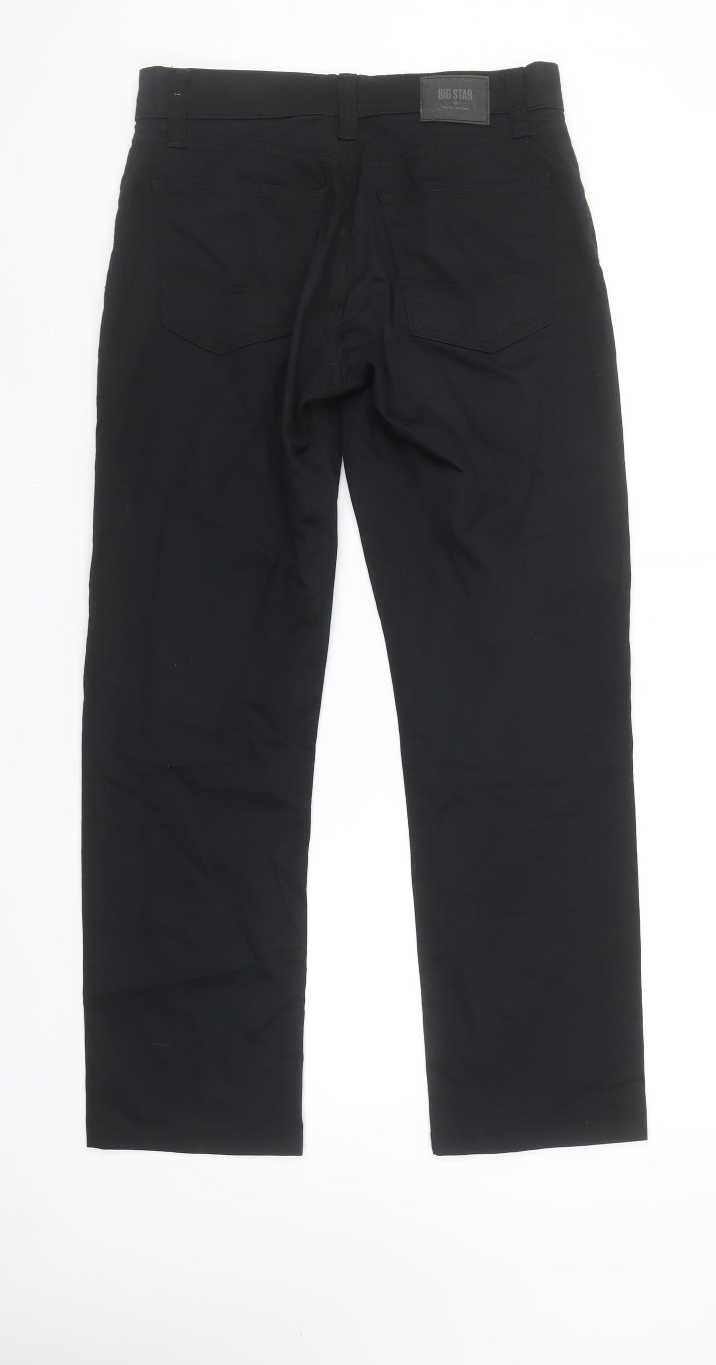 Big Star Men’s Black Slim Fit Cotton Stretch Chinos Size 31x32