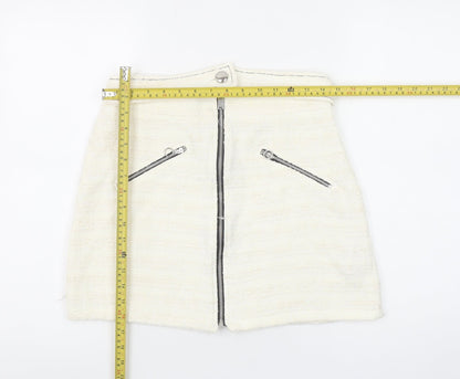 Womens UK Size 12 Zara Straight & Pencil Tweed Skirt