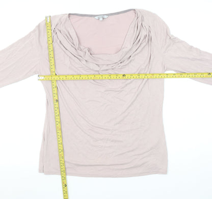 Womens UK Size 12 Marks and Spencer Beige Basic Blouse