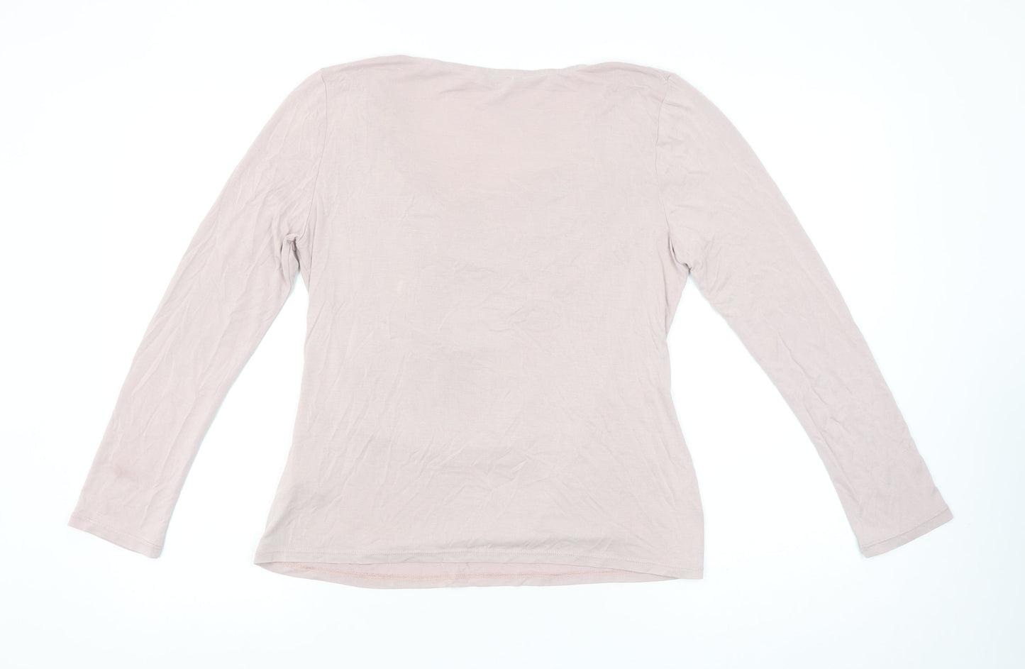 Womens UK Size 12 Marks and Spencer Beige Basic Blouse