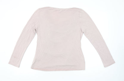 Womens UK Size 12 Marks and Spencer Beige Basic Blouse