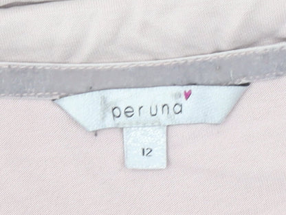 Womens UK Size 12 Marks and Spencer Beige Basic Blouse
