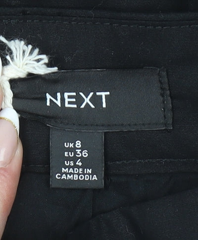 Next Women Black 8 Bubble Hem Cotton Midi Skirt