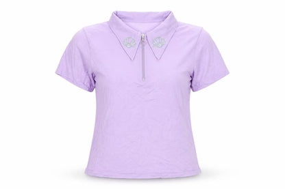 Womens UK Size S Saturday by Megan Ellaby Purple Basic Polo