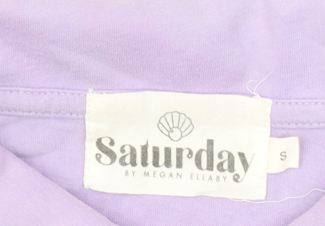 Womens UK Size S Saturday by Megan Ellaby Purple Basic Polo