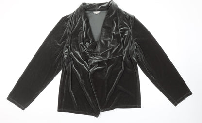 Marks and Spencer Per Una Women’s Green Velvet Shawl Collar Jacket Size 20