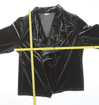 Marks and Spencer Per Una Women’s Green Velvet Shawl Collar Jacket Size 20