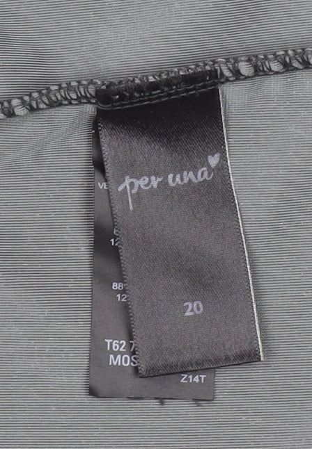 Marks and Spencer Per Una Women’s Green Velvet Shawl Collar Jacket Size 20