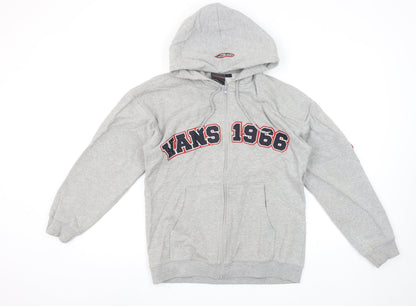 Womens UK Size L VANS Grey Full Zip Hoodie