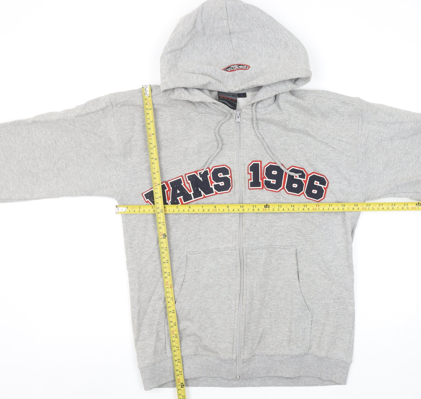 Womens UK Size L VANS Grey Full Zip Hoodie