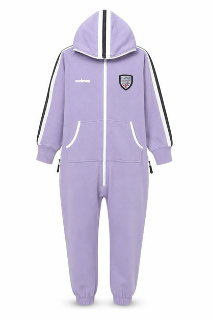 Swimzi Girls Purple Hooded Fleece Jumpsuit 11-12 Years Zip Up All-in-One
