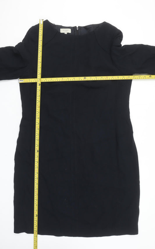 Hobbs Women Black Size 18 3/4 Sleeve Shift Dress
