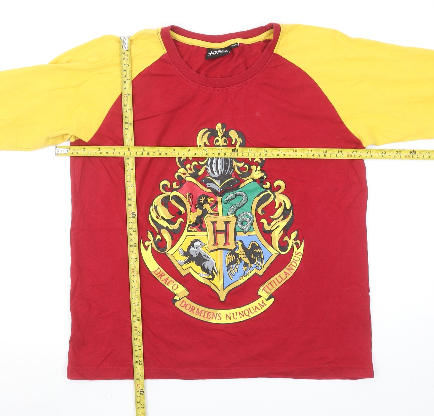 Harry Potter Girls Red & Yellow Long Sleeve Pyjama Top 11-12 Years