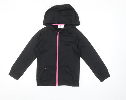 Energetics Girls Black Full Zip Softshell Sports Hoodie 10 Years