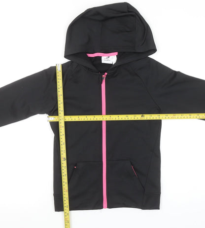 Energetics Girls Black Full Zip Softshell Sports Hoodie 10 Years