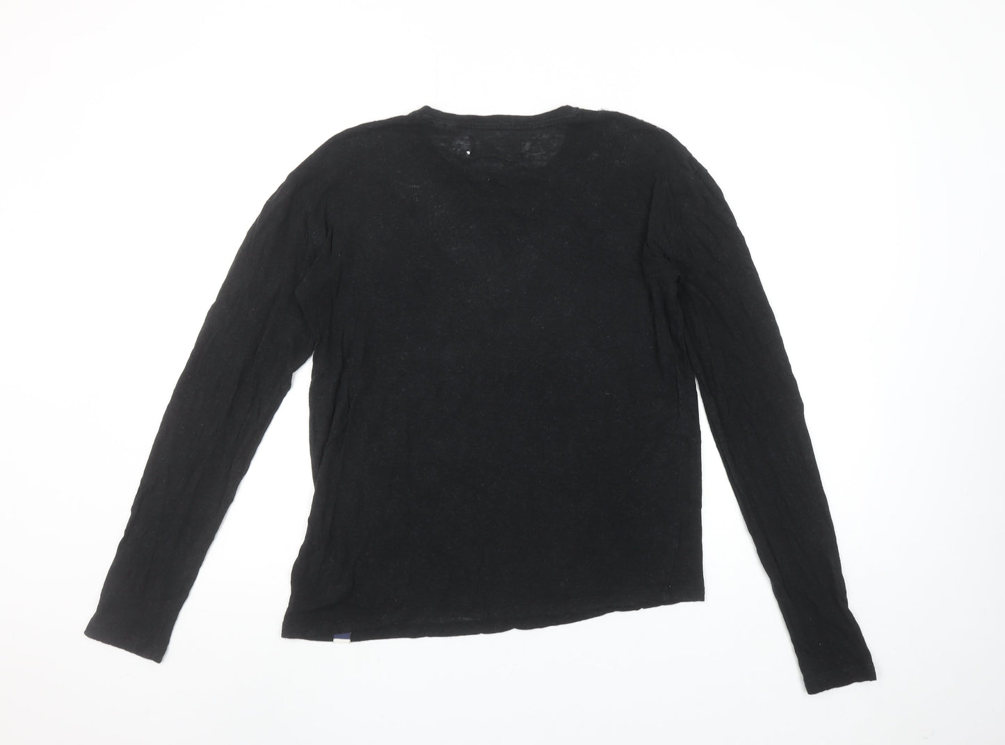 Womens UK Size 12 Superdry Black Jersey T-Shirt