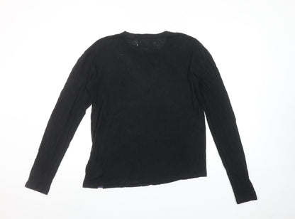 Womens UK Size 12 Superdry Black Jersey T-Shirt
