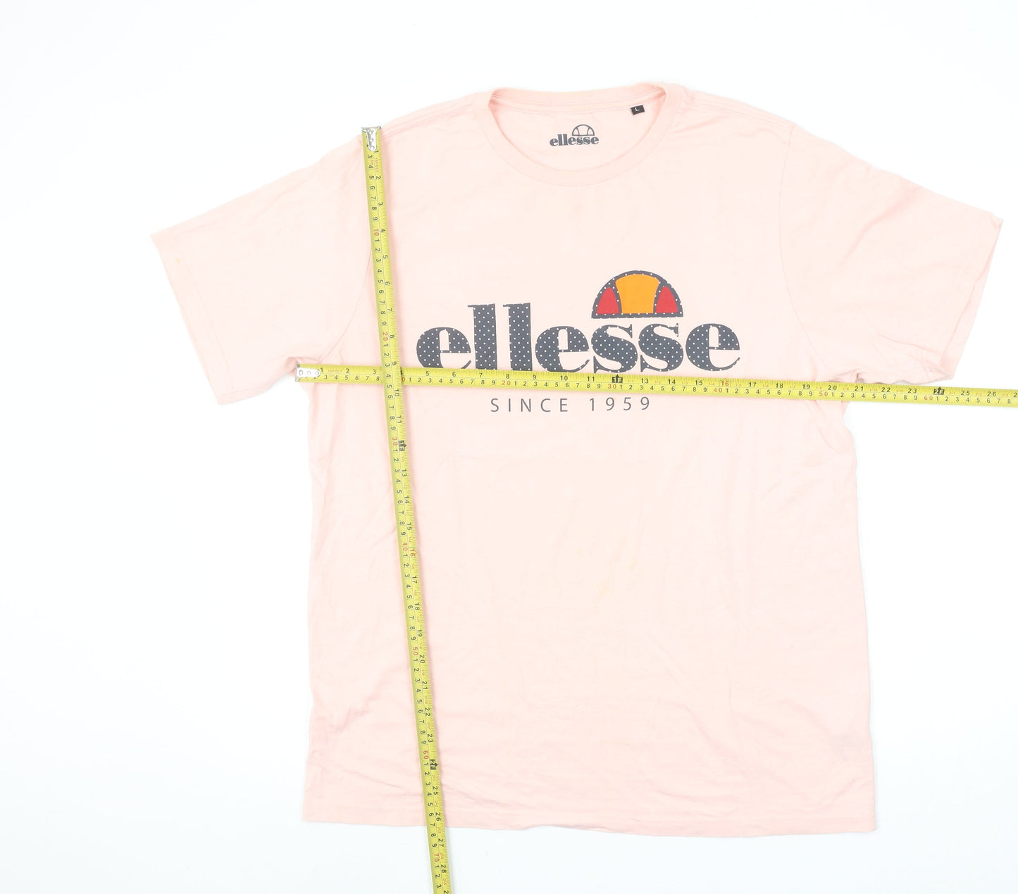 Ellesse Womens Pink Cotton Short Sleeve Logo T-Shirt L