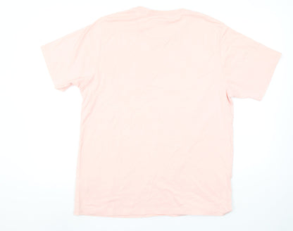 Ellesse Womens Pink Cotton Short Sleeve Logo T-Shirt L