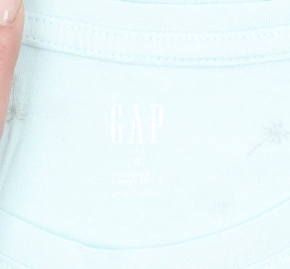 Womens UK Size S Gap Blue Basic T-Shirt