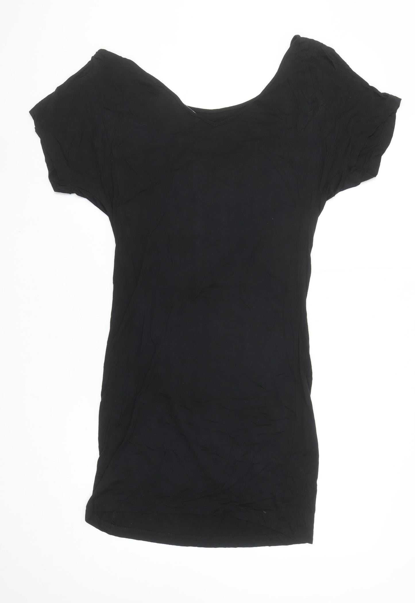 Oasis Women's Black Beaded Bird Bodycon Short Dress Size S