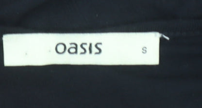 Oasis Women's Black Beaded Bird Bodycon Short Dress Size S